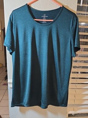 Real Essentials Women's Teal Crew Neck Short Sleeve Tee